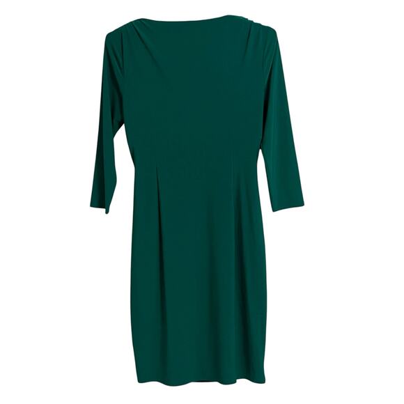 Ralph Lauren VNeck Ruched 3/4 Sleeve Dress - Picture 4 of 7
